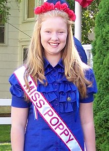 Allison Beckwith, 2013, our first Miss Poppy.