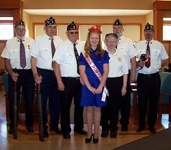 Legion members and Miss Poppy, Allison Beckwith at the NYS Veterans' Home.