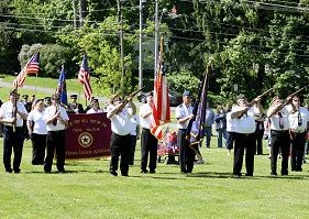 Legion Color Guard gun salute