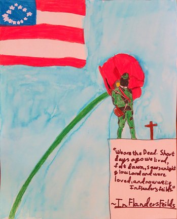 Abby Polaro's 2022 MS, Third Place winning poppy poster