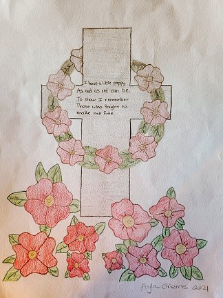 Ayla Grems's 2021 HS, winning poppy poster.