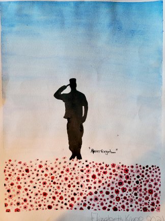 Elizabeth Knapp's 2021 HS, winning poppy poster.